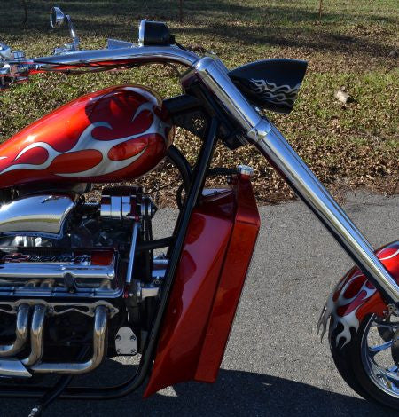 2008 V8 (350 engine) Red Tribal -Flame cut Fenders - SOLD -