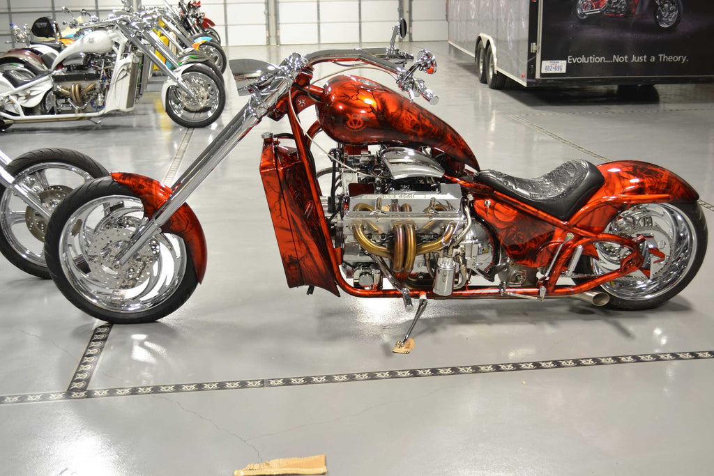 Left Side Image of 2010 Chopper (434″ Engine) Tangerine Orange Metallic